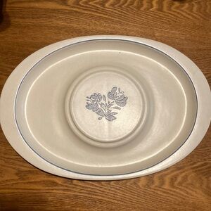 🩶 Pfaltzgraff Yorktowne Cheese and Cracker Set, No Dome Lid